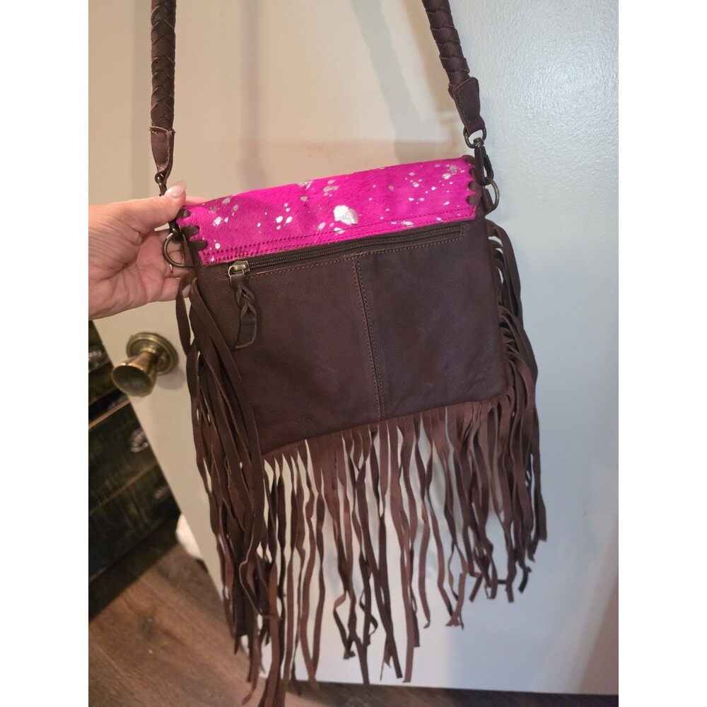 Cowhide American Darling Purse/crossbody PINK - Picture 3 of 5